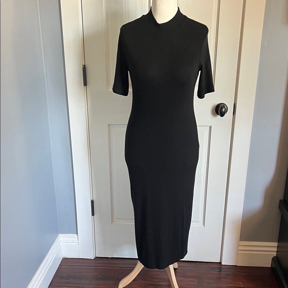 Marine Layer Classic Black Midi Dress